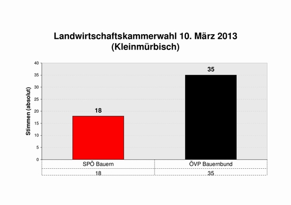 Landwirtschaftskammerwahl 2013 - Ergebnis in Stimmen in Kleinm&uuml;rbisch